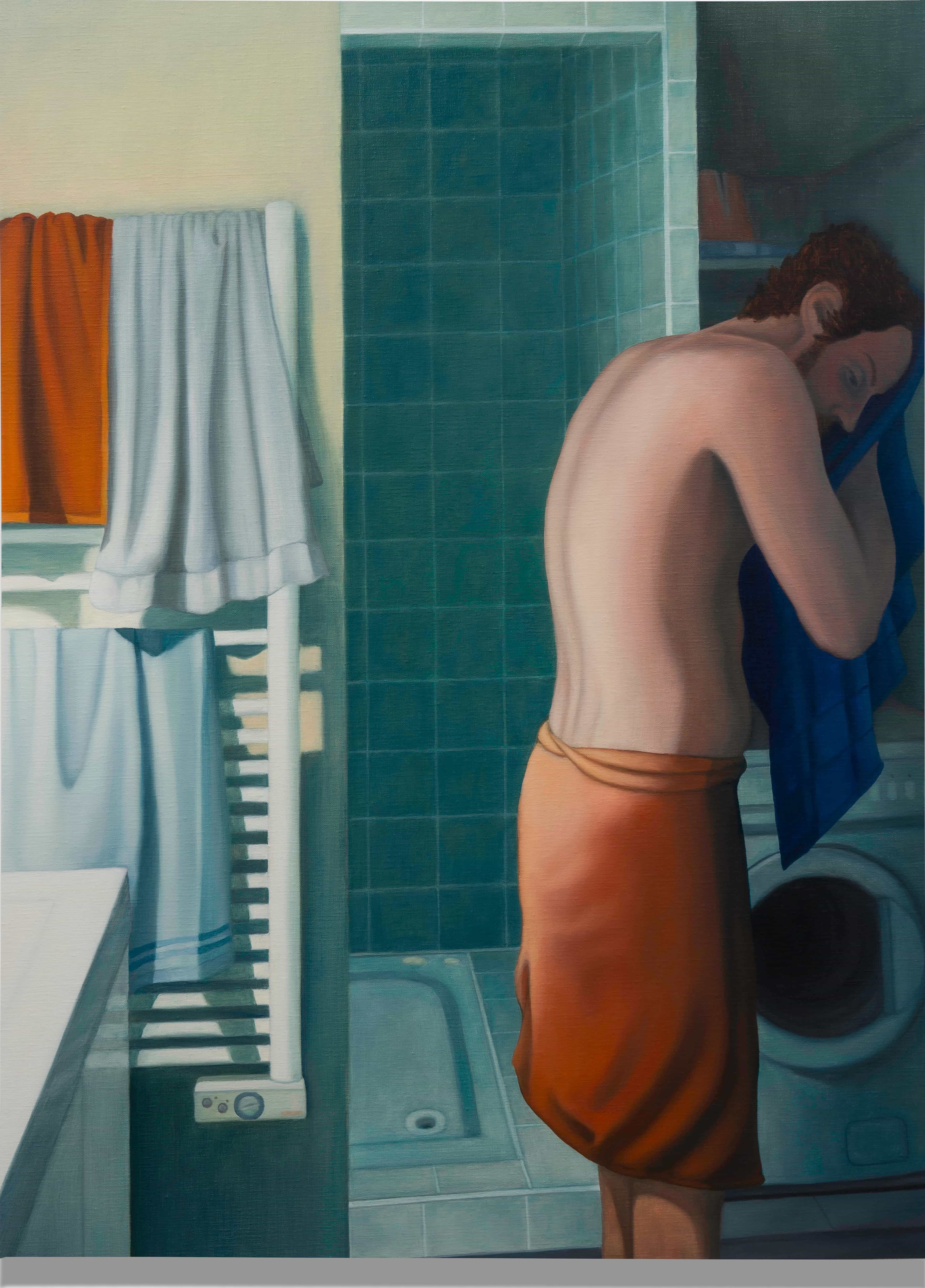 untitled (a man in the bathroom) by Dorian Cohen